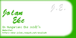 jolan eke business card